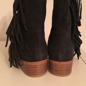 Plomo Black Suede Fringe sz37.